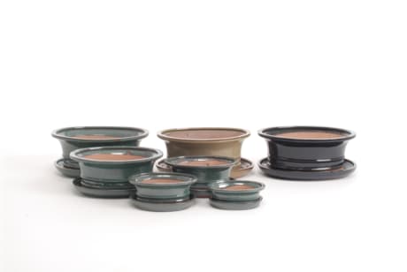 Oval Green Bonsai Pots