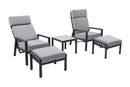 Cuba 5pc Rec Lounge Antrc Gry