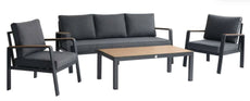 Fiji 4pc Lounge Set Charcoal