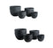 Graphite Set Of 4 Black Pots