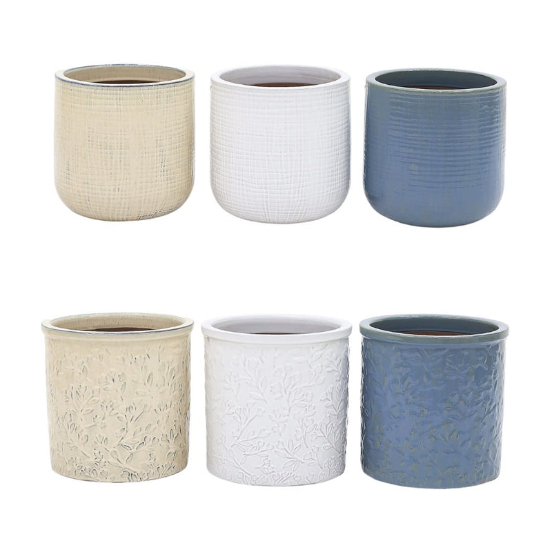 Lyra Hessian White Pot