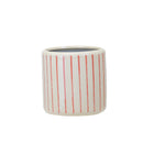 Stripe Pot Orange 14cm