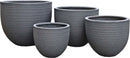 Visionxl Ribbed Grey Pot