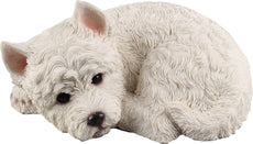 Resin Westie Lying